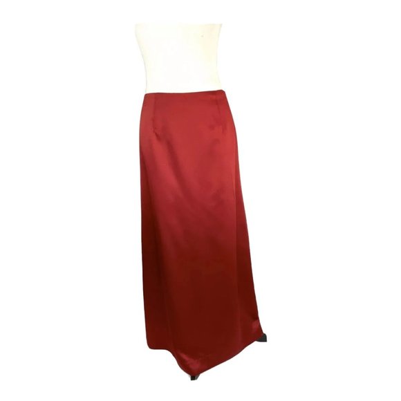 Formal Maxi Skirt & Top Nicole Miller Red Sz 6 Style AP0180  Vintage Made In USA - Picture 6 of 10